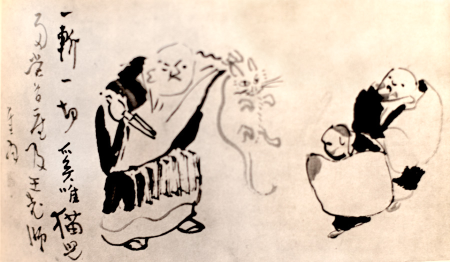Sengai - Nan-ch'uan Threatening to Chop the Kitten in Two